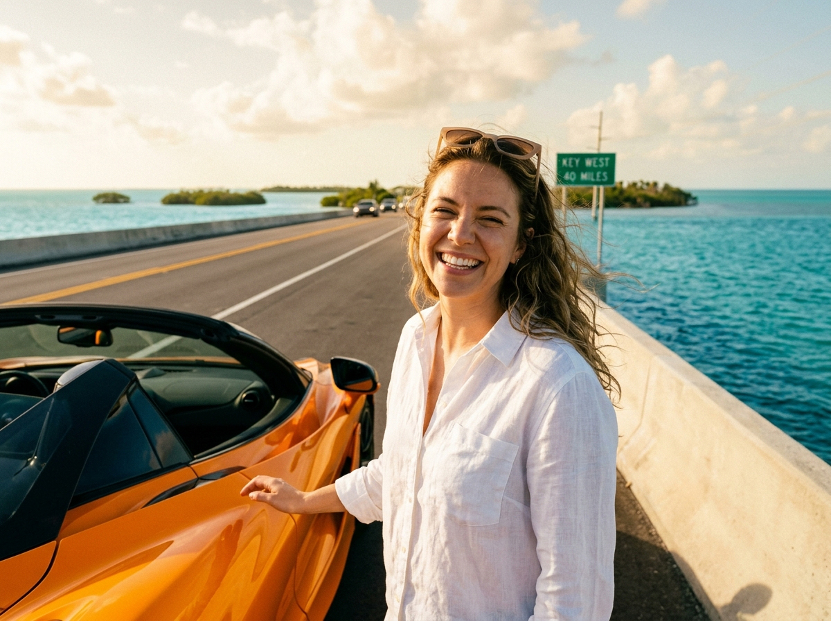 Sofia M. — McLaren 720S rental for Key West road trip from Miami — happy customer portrait